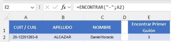 Ejemplo Encontrar sin número inicial