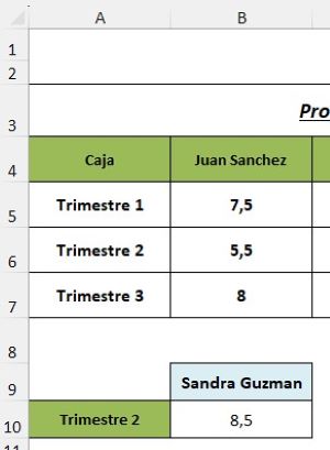 Ejemplo Función BuscarH en Excel