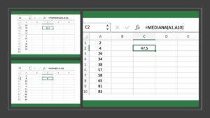 Media mediana y moda en Excel